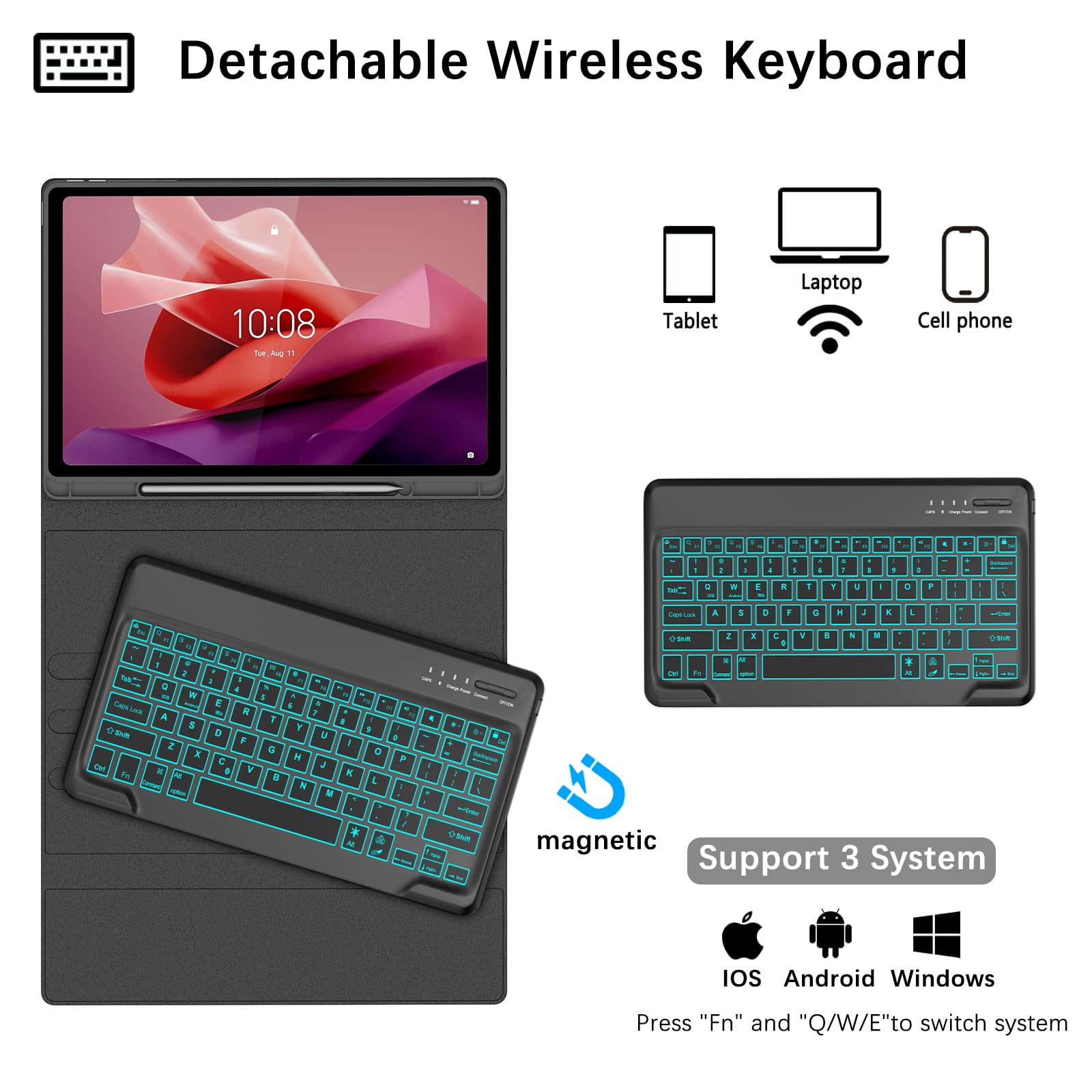 WINCHKING Etui z Klawiaturą i Touchpadem do Lenovo Tab P12 (12,7”) 2 WINCHKING Etui z Klawiaturą i Touchpadem do Lenovo Tab P12 (12,7”) - obrazek 2