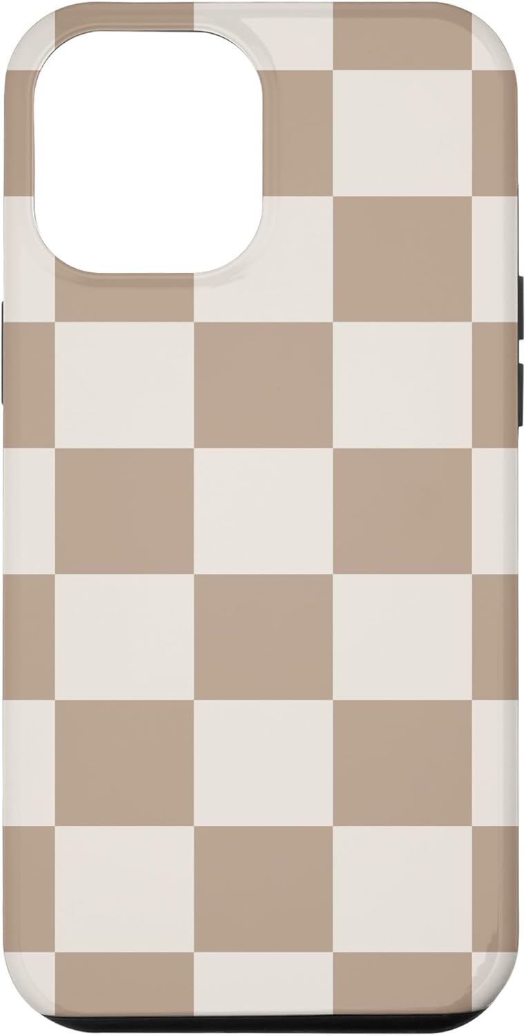 Etui na iPhone'a 15 Pro Max w kolorze beżowym, klasyczny wzór w kratkę 1 Etui na iPhone'a 15 Pro Max w kolorze beżowym, klasyczny wzór w kratkę