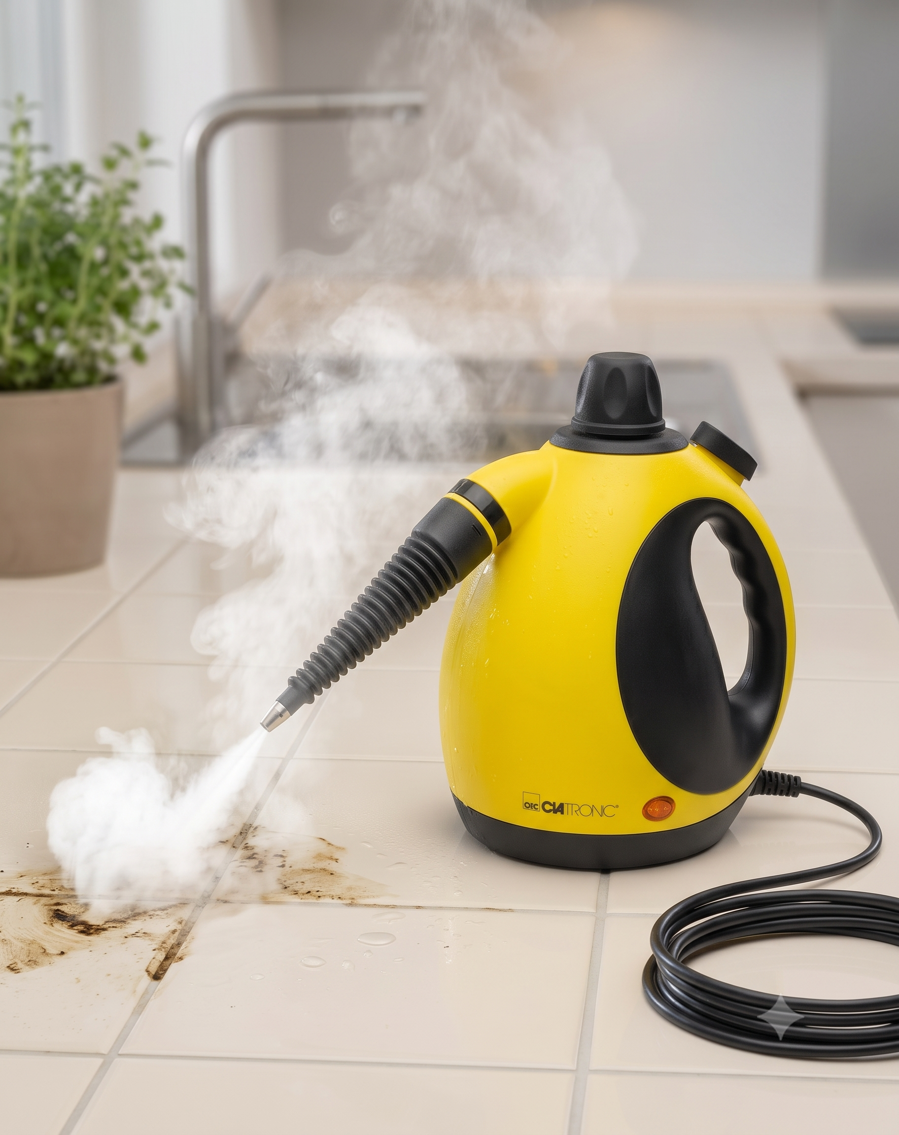 Myjka Parowa Ręczna Clatronic DR 3653 1050W Żółto-Czarna 2 Myjka Parowa Ręczna Clatronic DR 3653 1050W Żółto-Czarna - obrazek 2