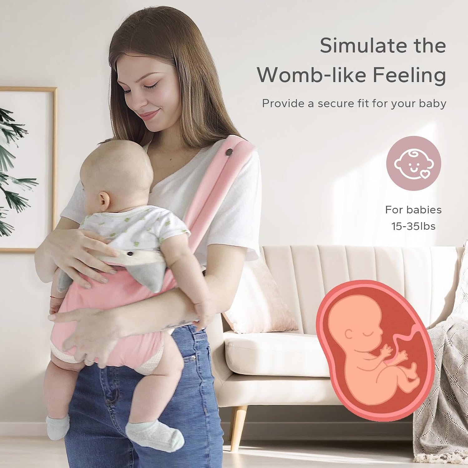 Nosidełko SERAPHY z kieszenią 4 w 1 ergonomiczne oddychające różowe 7 54e82f8df2ba935a9fbe3401a20a512b