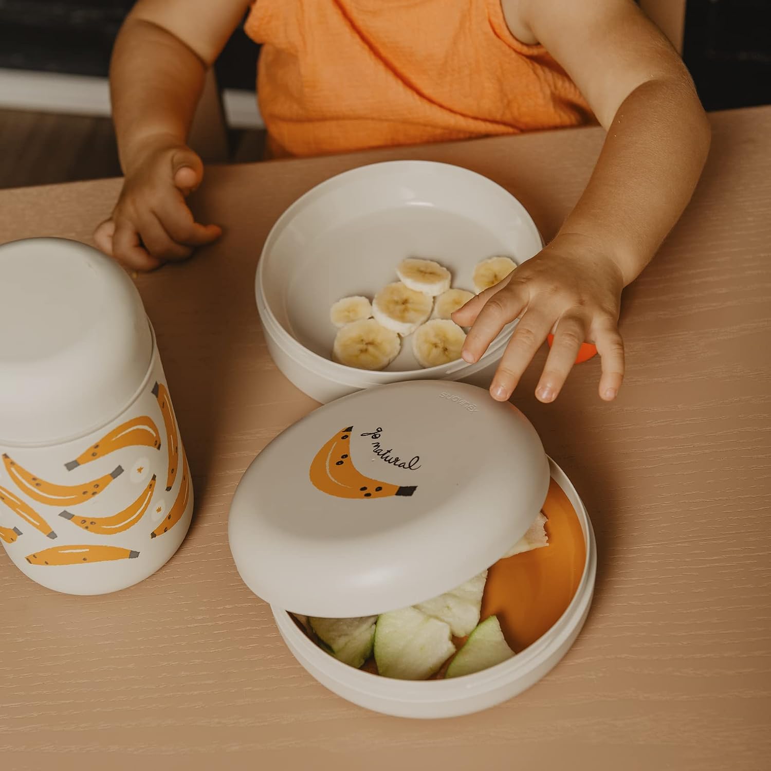 Lunchbox Suavinex Bento Grau Banane stapelbare und kombinierbare Teller 6 bb435cc1ec5957e9c56a7e5cfa2cd246