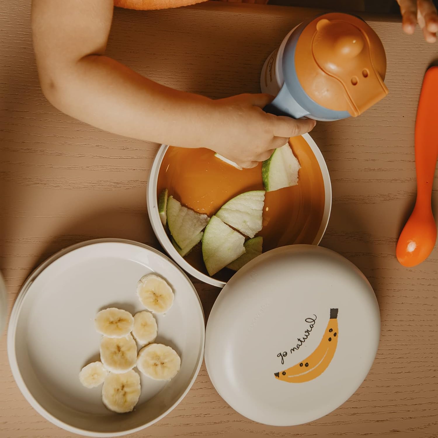 Lunchbox Suavinex Bento Grau Banane stapelbare und kombinierbare Teller 5 2fba23367faab077dee18a1fd8e1be6f