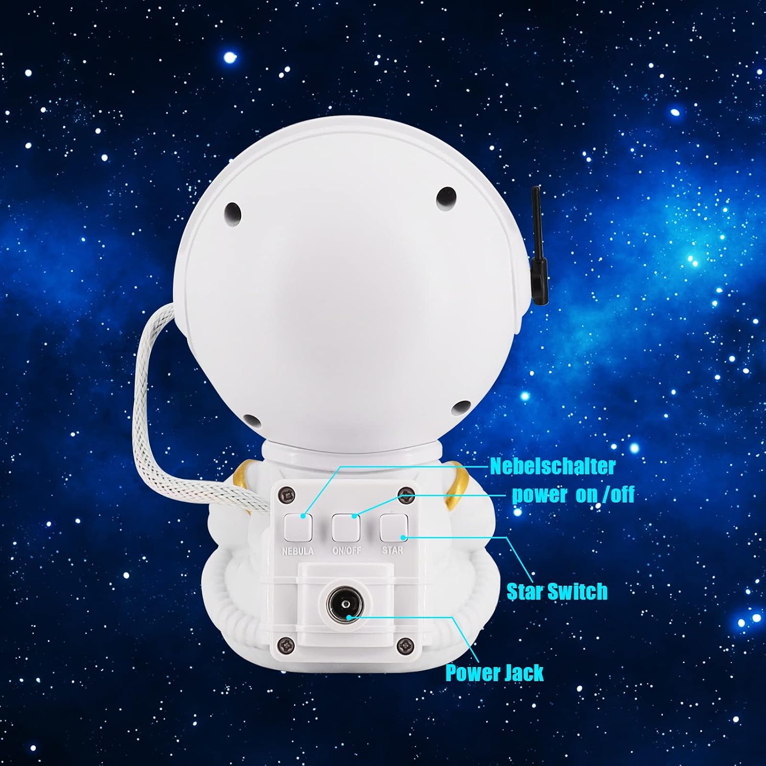 Projektor Galaxy Star Astronautów LED Timer dla dzieci Starry Sky Dziecięcy 6 698afe1d6f3e6bd376a8ccf56ce72721