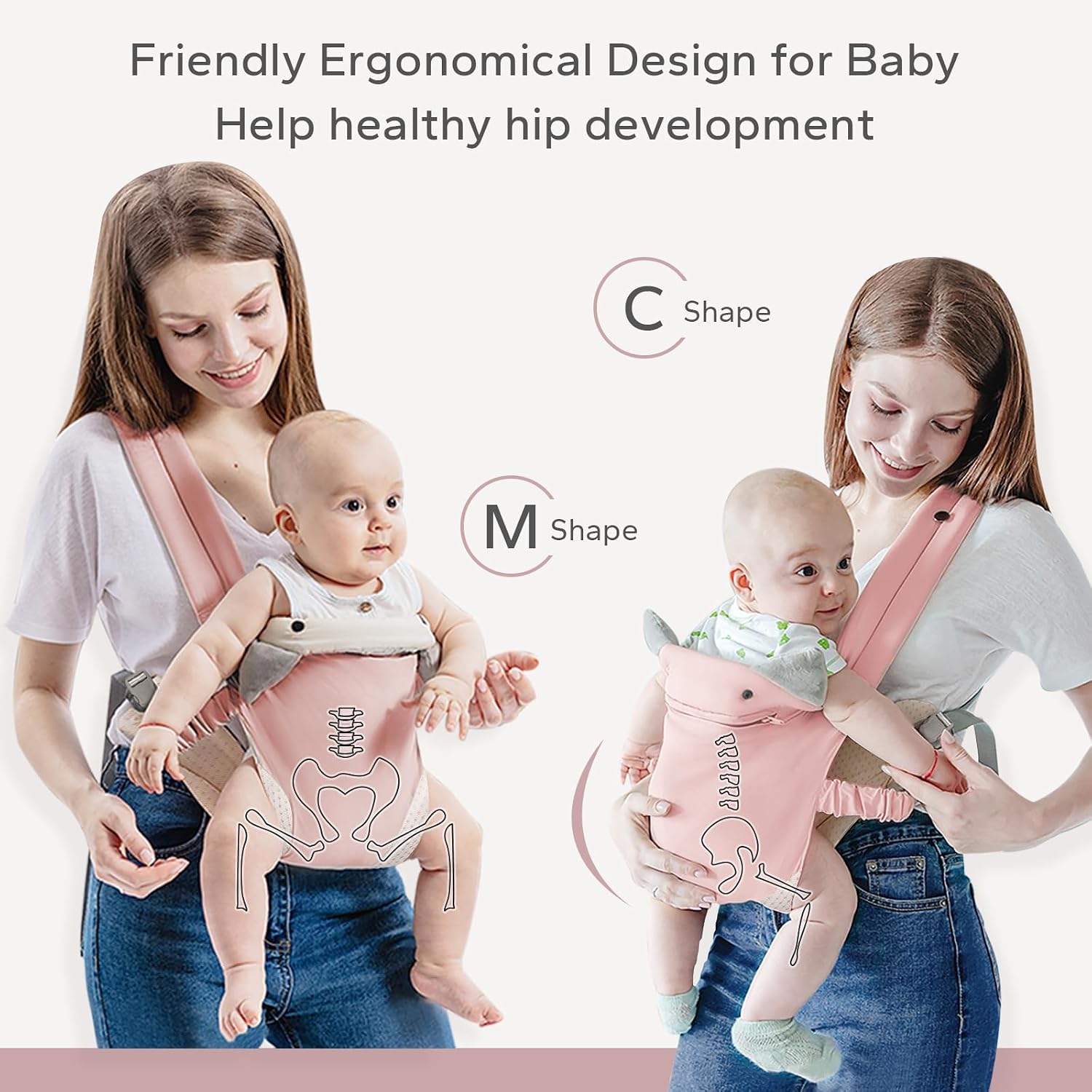 Nosidełko SERAPHY z kieszenią 4 w 1 ergonomiczne oddychające różowe 6 48e0bdb92cd7f472340d1bf57158f95b