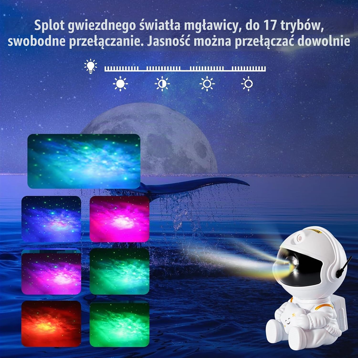 Projektor Galaxy Star Astronautów LED Timer dla dzieci Starry Sky Dziecięcy 5 901a28a73e1fd33bb25fd60a778f4fb2