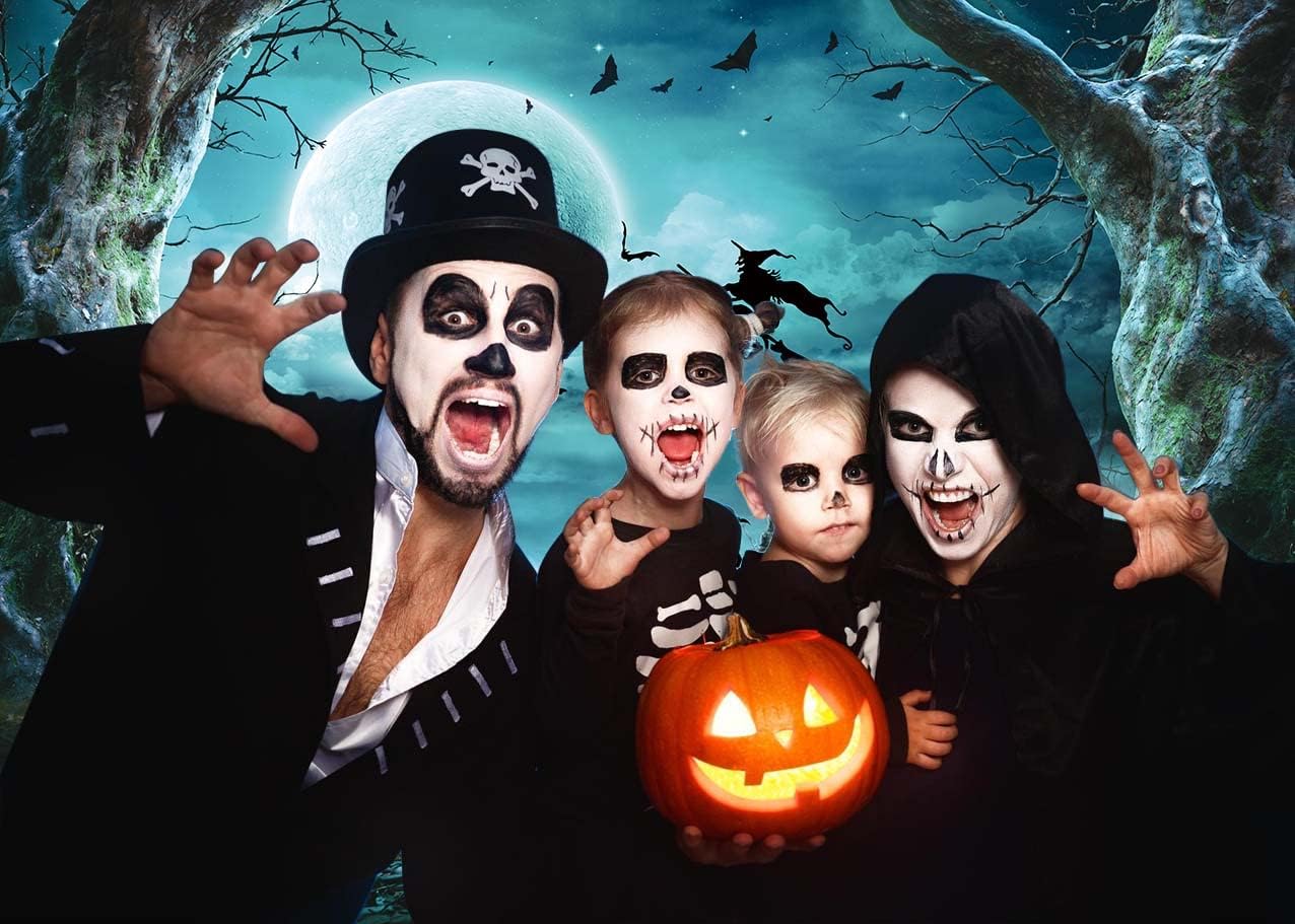 Backdrop Halloween Party Full Moon Night 2.1 x 1.5 m Pumpkin Decoration 5 136eafe0715df039a5e094a81c32cefa