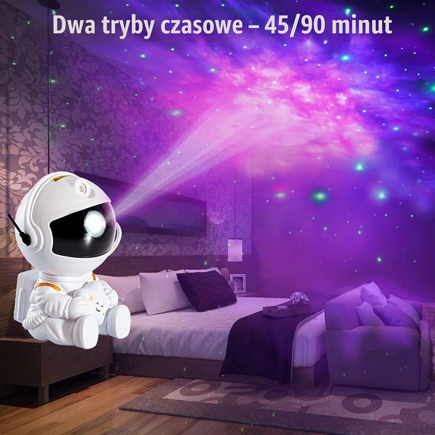 Projektor Galaxy Star Astronautów LED Timer dla dzieci Starry Sky Dziecięcy 4 e5f4baec27ee70c9bdf95e7760f681cd