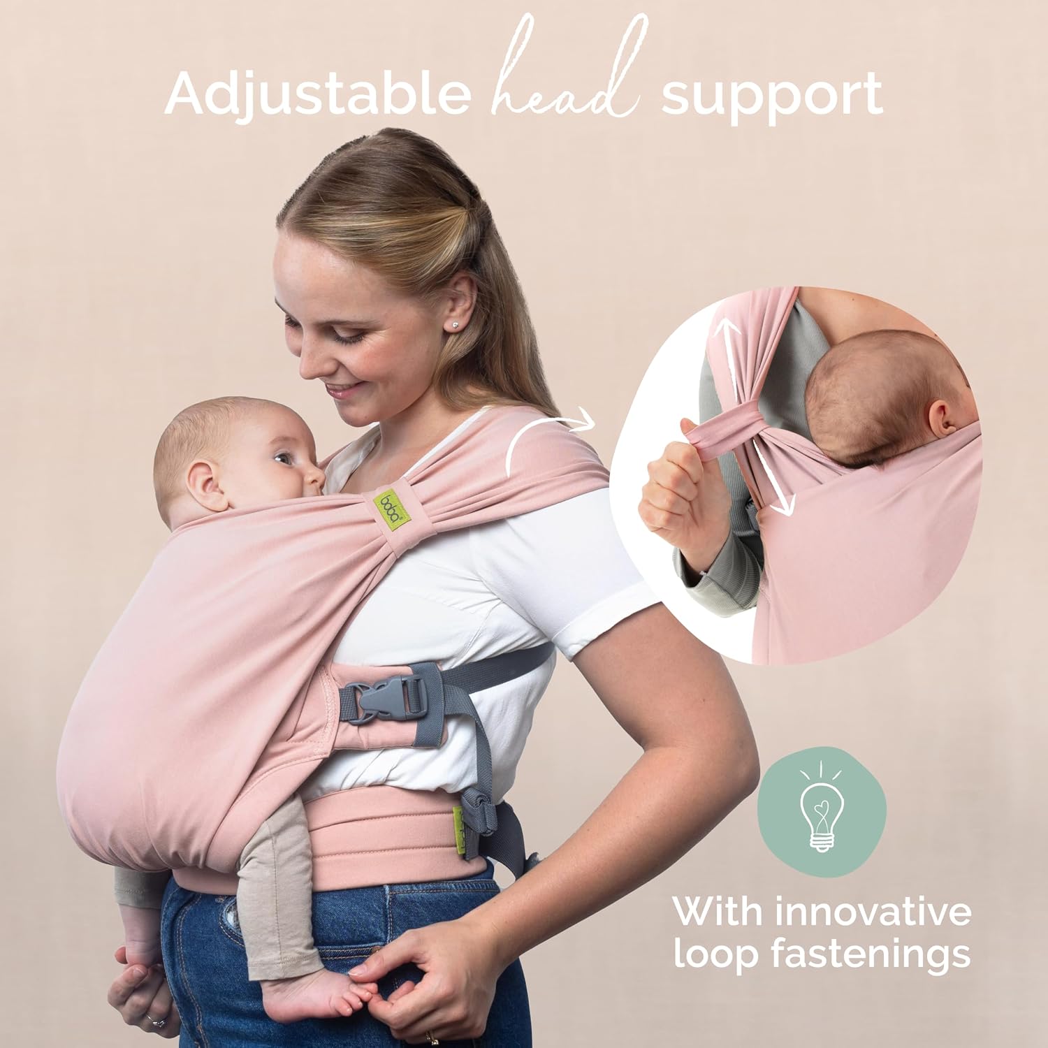 Nosidełko BOBA Bliss pudrowy róż ergonomiczne dla niemowląt i dzieci 5 2a50a7127bd240a4e173b5850297e90e