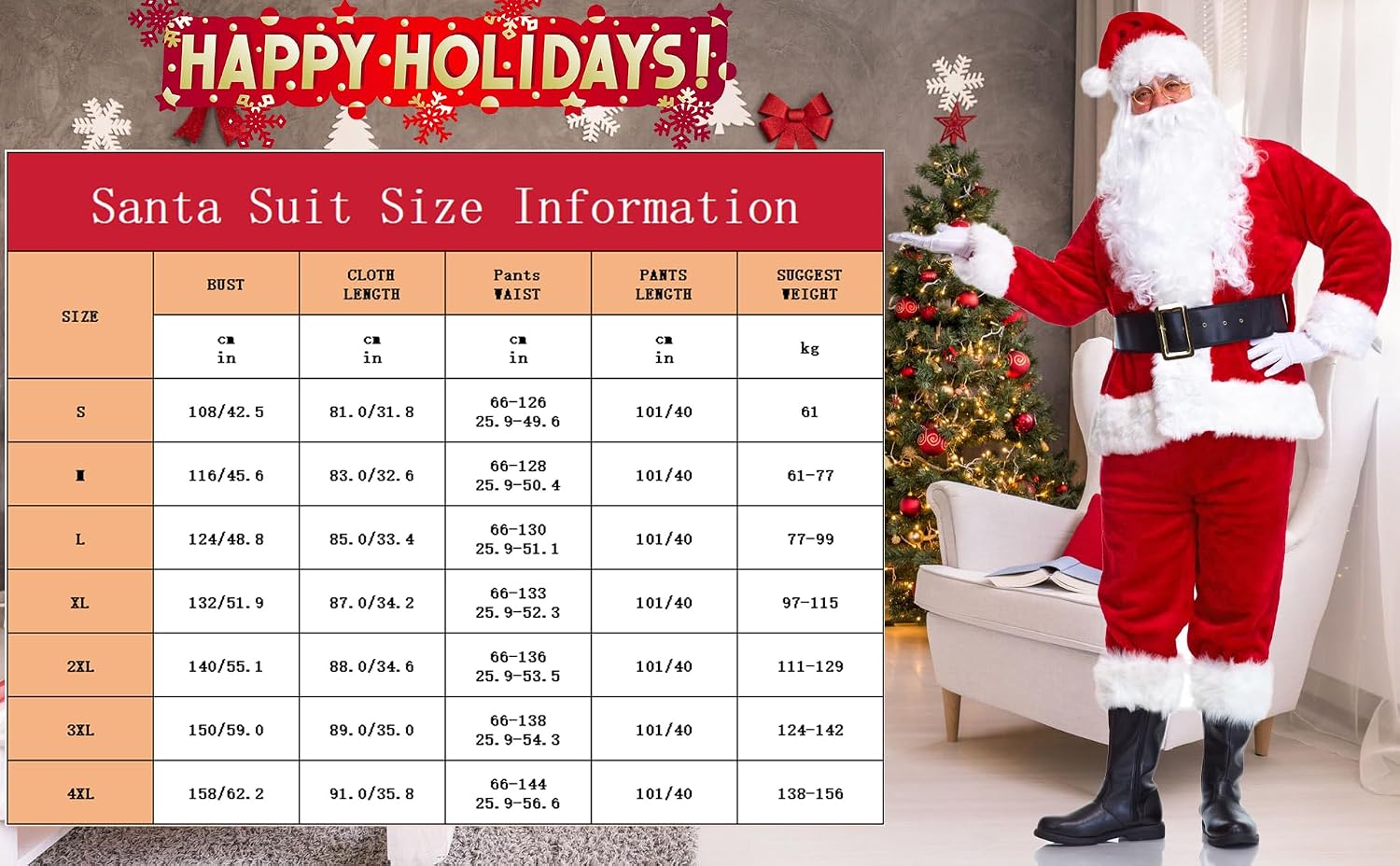 Kostium Boże Narodzenie Deluxe Święty Mikołaj Aksamitny Zestaw Mężczyzna 6 62e33548b47cec18aa6499524d0f1bc3