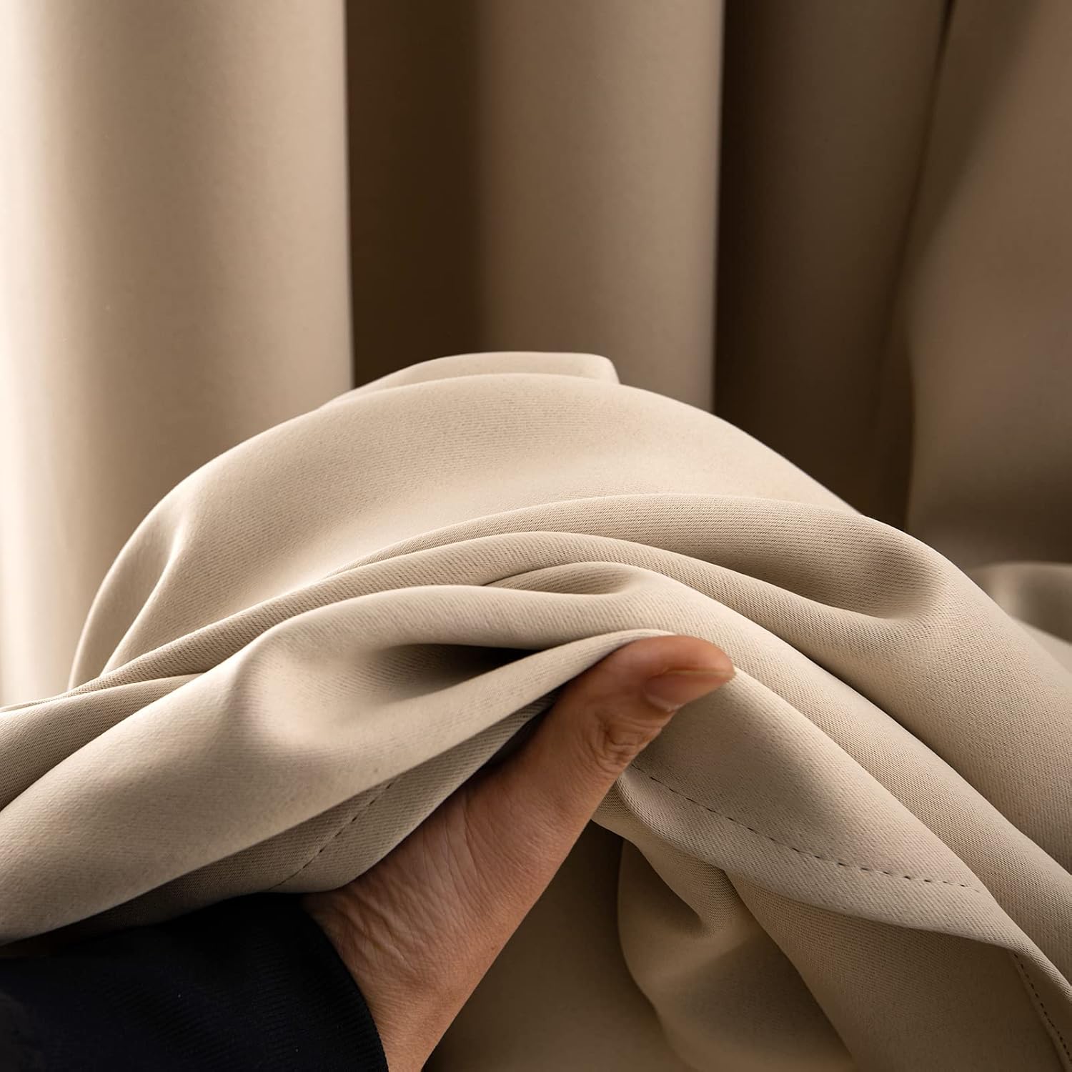 MIULEE Zasłony do wnętrz przezroczyste zasłony 2 panele 140 x 225 cm beżowy 4 9225bb0359958b3ef215f9648691033c