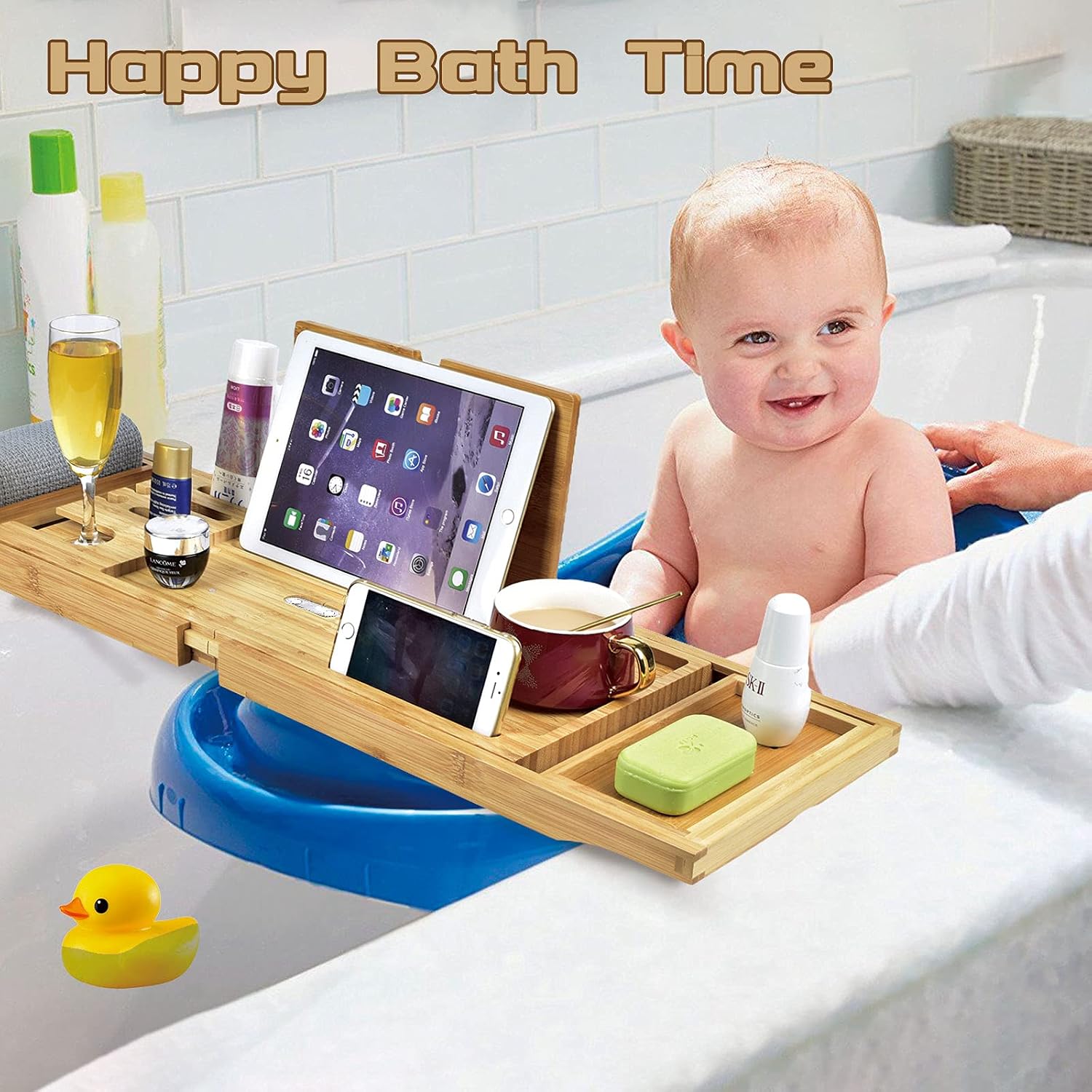 Półka do wanny RelaxHome Bamboo Rozsuwana Antypoślizgowa Bambusowa 6 9433ed4897205e1ee1aa60057cad1186
